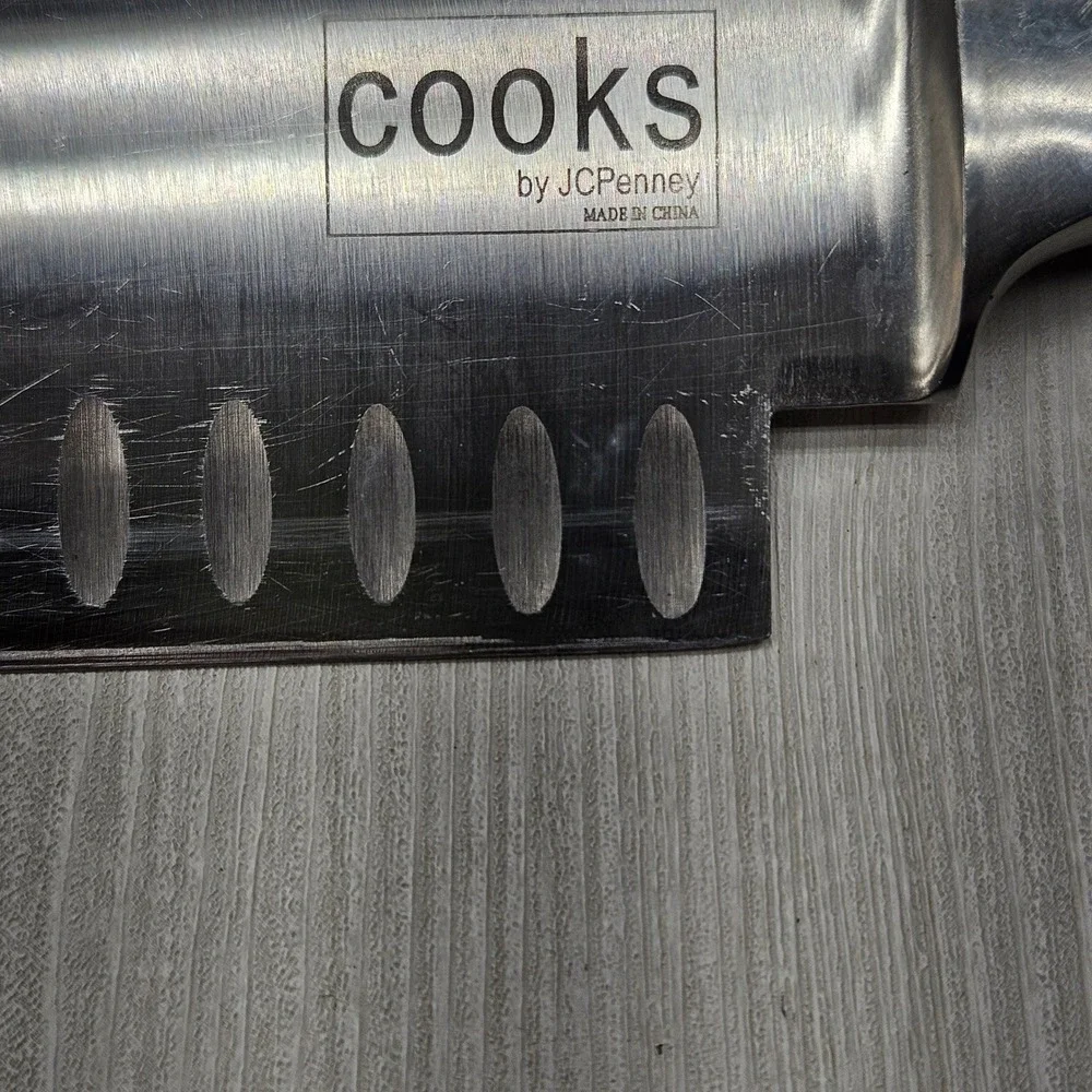 Cooks by JCPenney 7 inch Santoku Knife Stainless Steel Granton Edge Triple Rivet